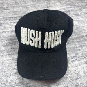 Hush Hush 100% Wool Black Hat Cap Dont Breathe A Word Tnc Soft